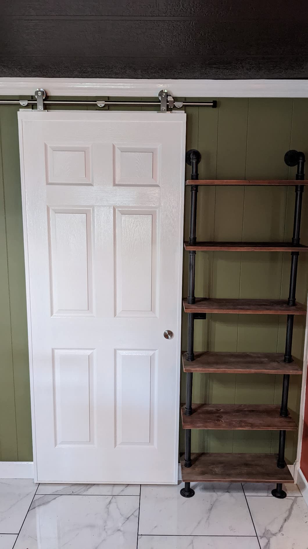 28/mo Finance WGX Design For You Industrial Pipe Shelves Rustic Wood