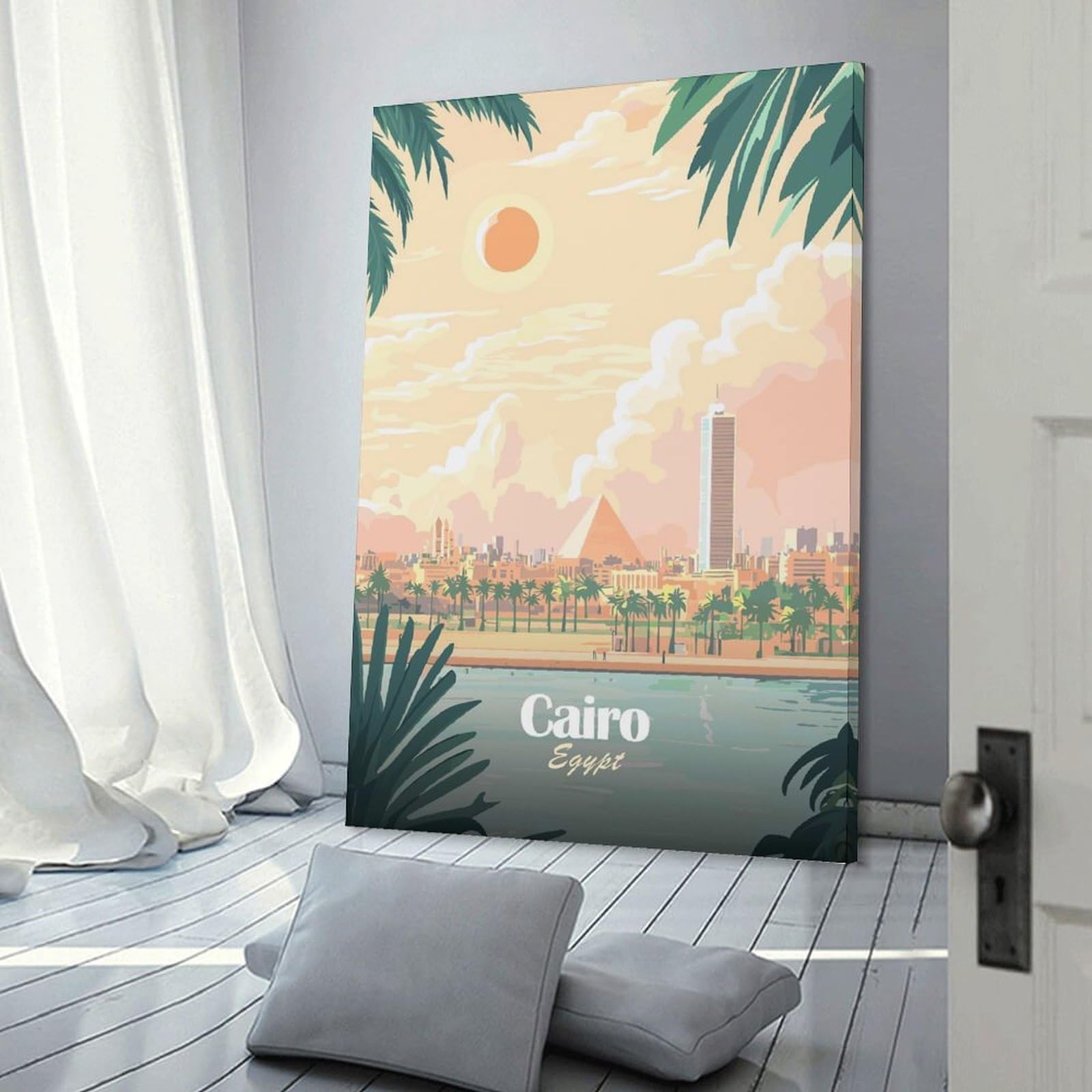 Junmoney Cairo, Egypt Travel (2) Wall Art Print, 20x30inch(50x75cm), for Bedroom Decor, Cosy Corners Or Studios, Decorative Wall Art for Cosy Rooms