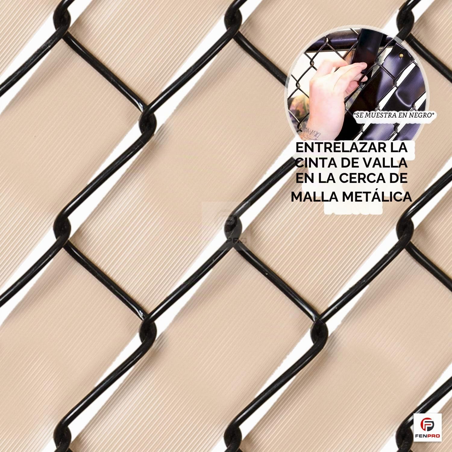 Cinta de privacidad para Valla de Malla de Alambre (Desert Tan)