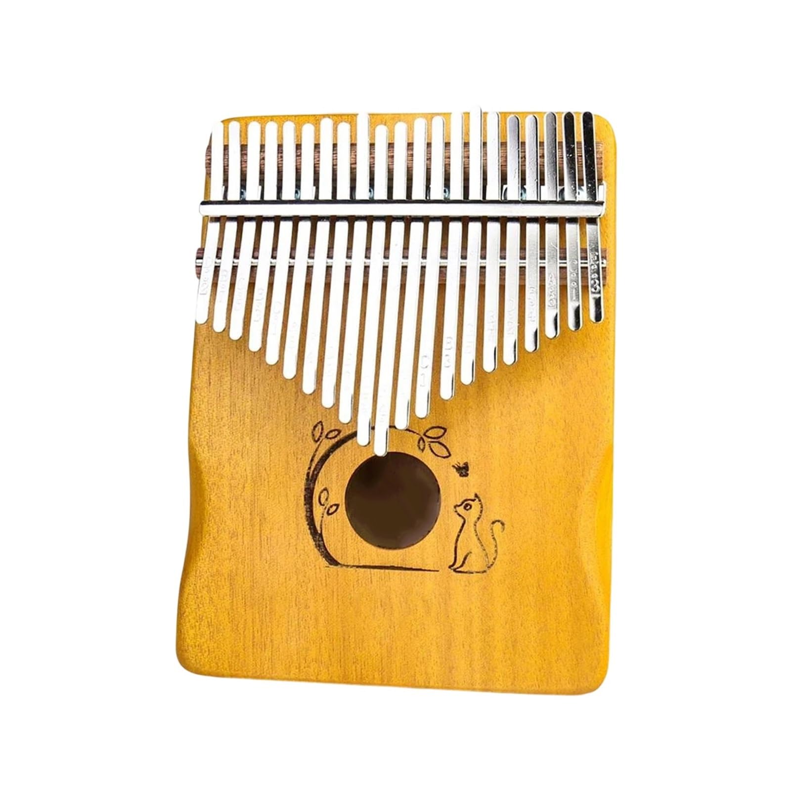 Kalimba Drewniany Przenośny Instrument Muzyczny Dla Początkujących(Wood color)