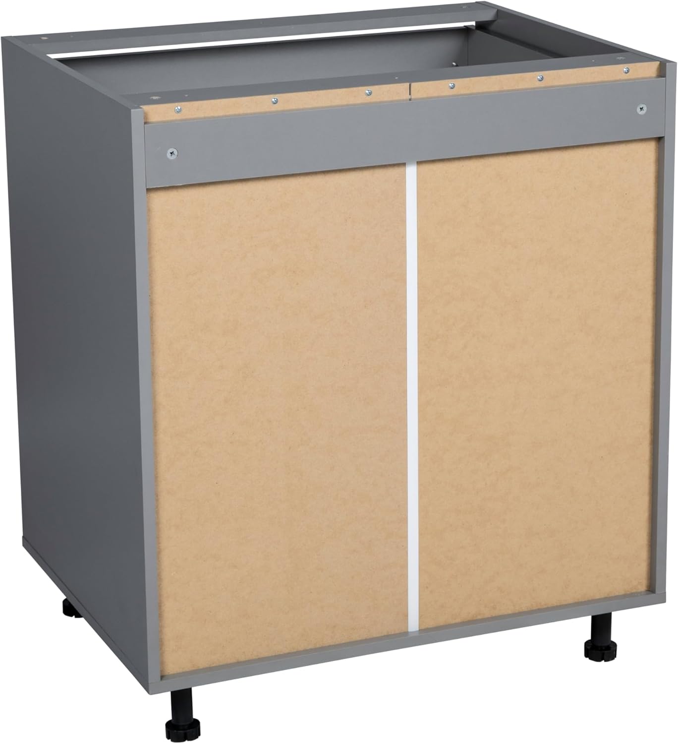 42" Base Cabinet High Double Door with Shaker White Matte Door