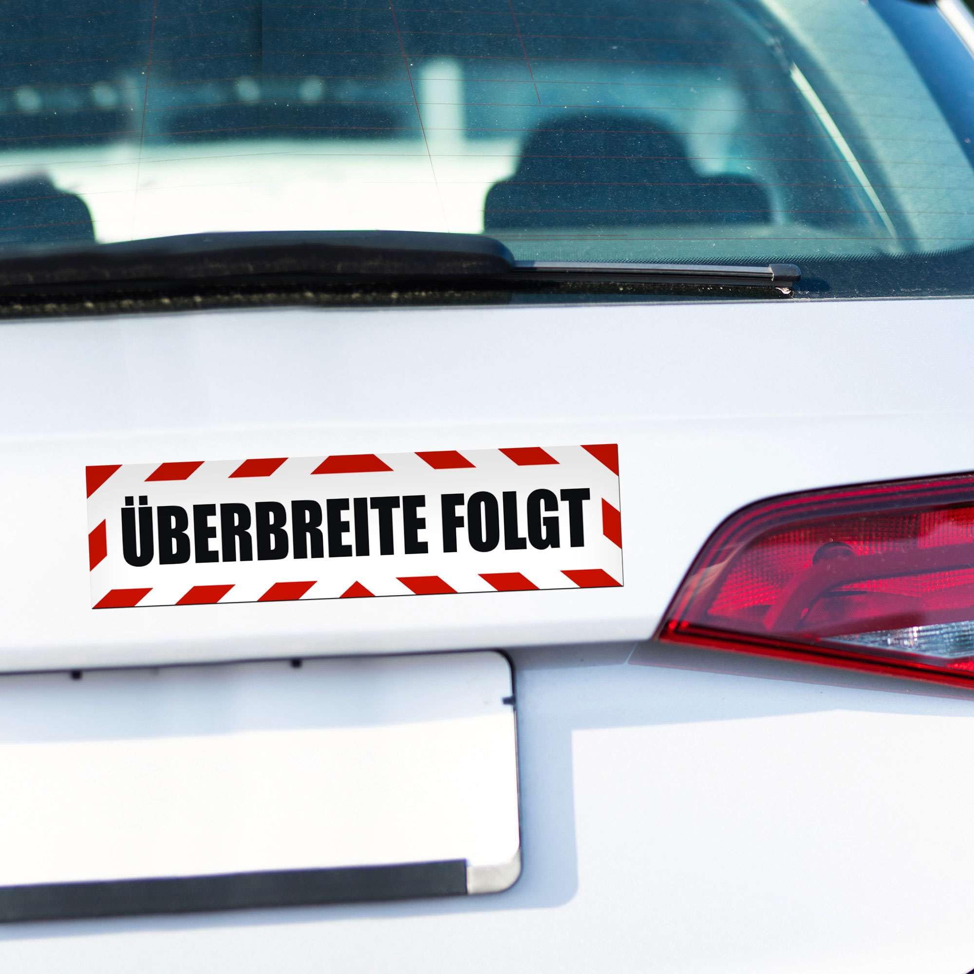 Magnetschild Überbreite Folgt Auto Großraumtransport Magnetfolie Wetterfest Magnetisch 60 x 16 cm Reflektierend