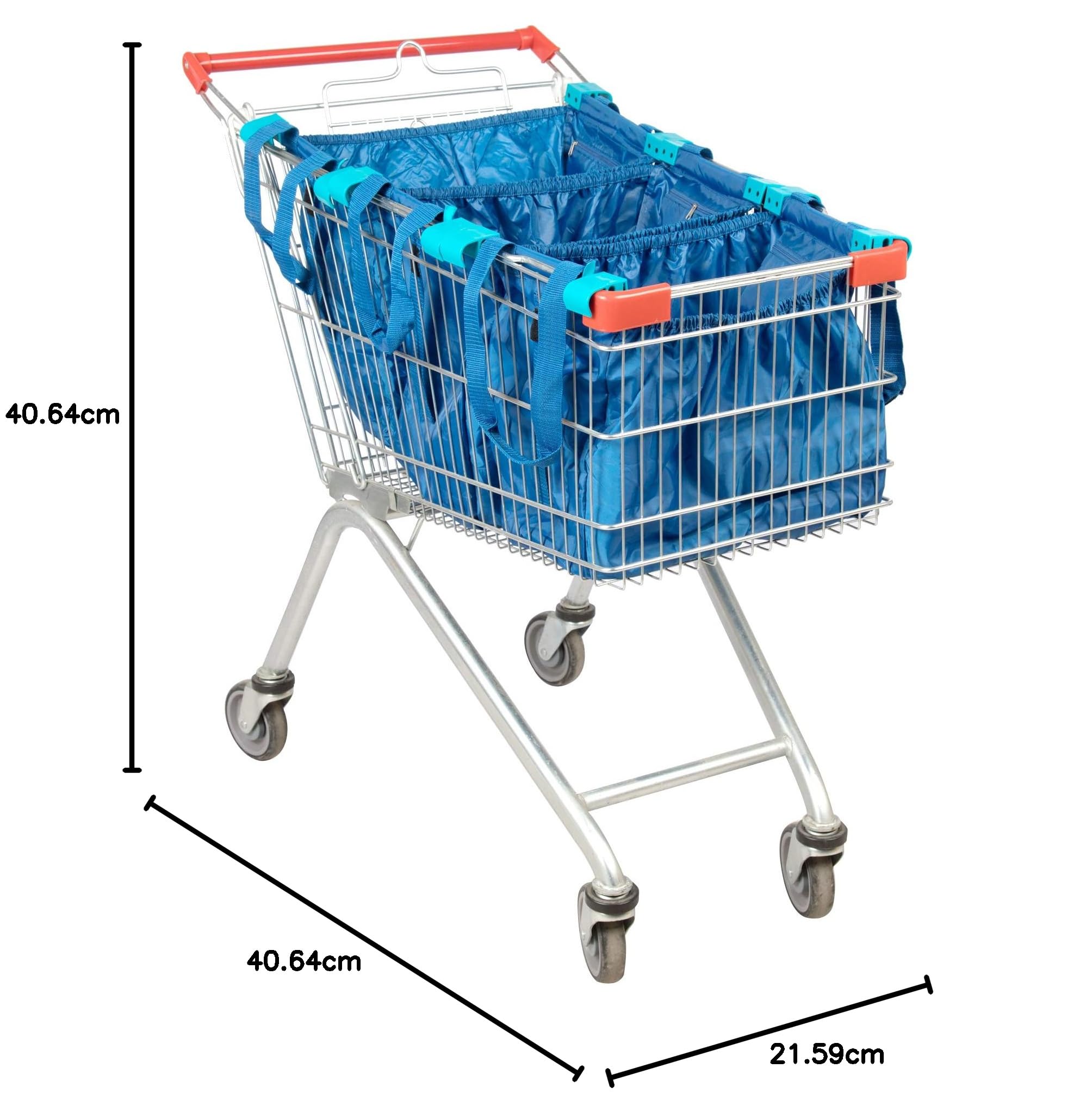 Handy Sandy - Bolsa de compras reutilizable, 3 unidades, bolsa universal para carrito de compras y compras