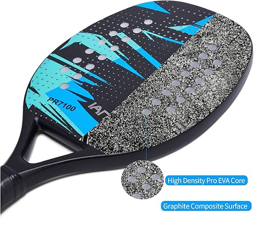 Miniatura 2 de Pádel de tenis de playa Raqueta de tenis de playa Fibra de carbono con núcleo de espuma de memoria EVA Palas de tenis