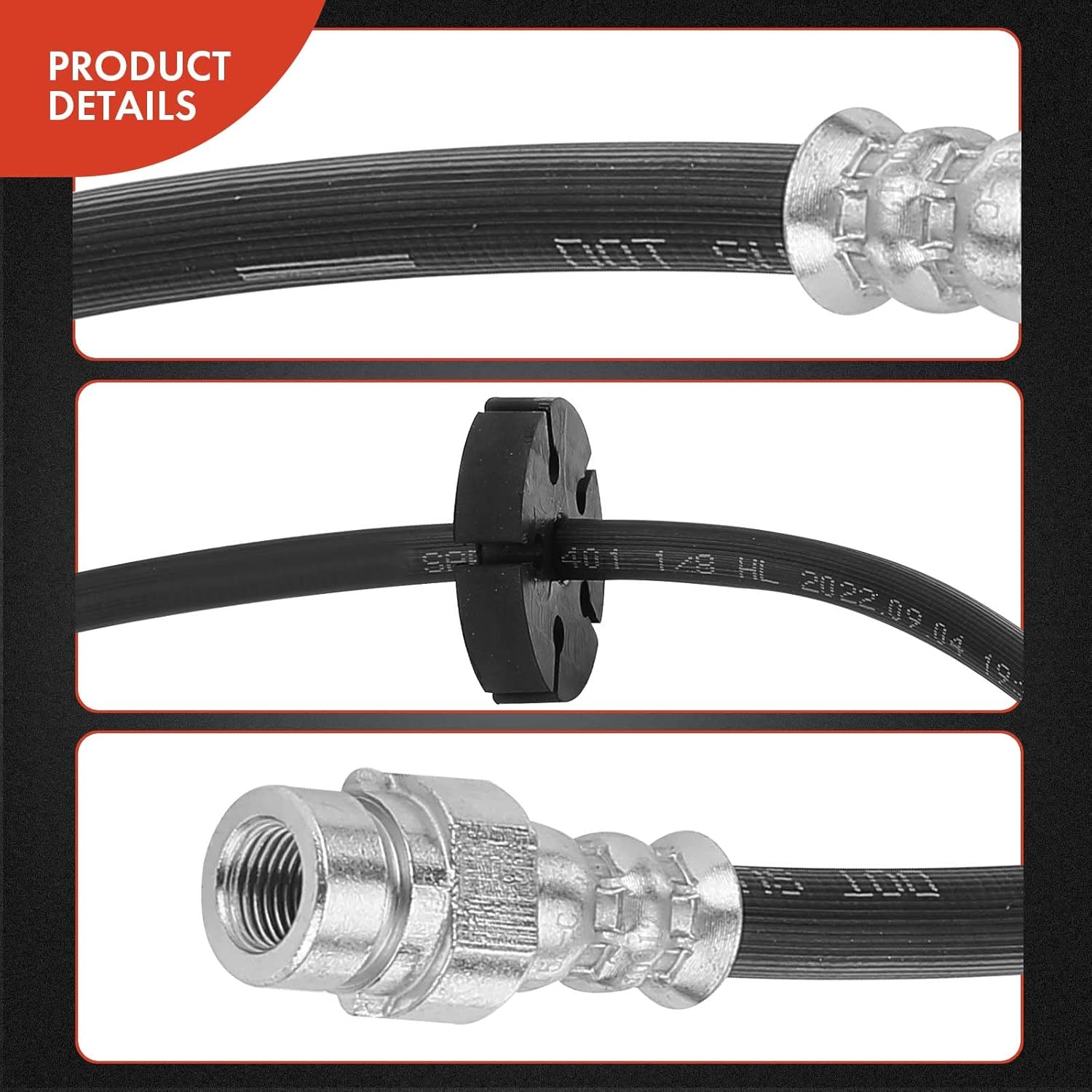 A-Premium Rear Driver or Passenger Outer Brake Hydraulic Hose Compatible with Select Ford Models - Transit-150/Transit-250/Transit-350 2015-2021, Transit-350 HD 2015-2020 - Replace# CK4Z2282A