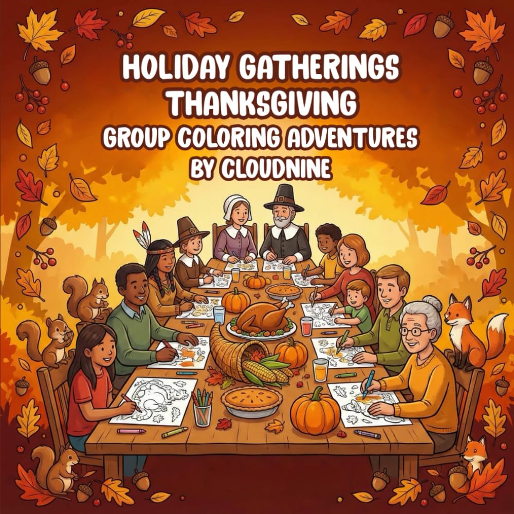 Thanksgiving Gathering Coloring Book: Family, Food & Festive Fall Fun: Cozy Autumn Celebrations, Gratitude Moments & Relaxing Holiday Coloring Designs (Season of Thanks Coloring Collection)