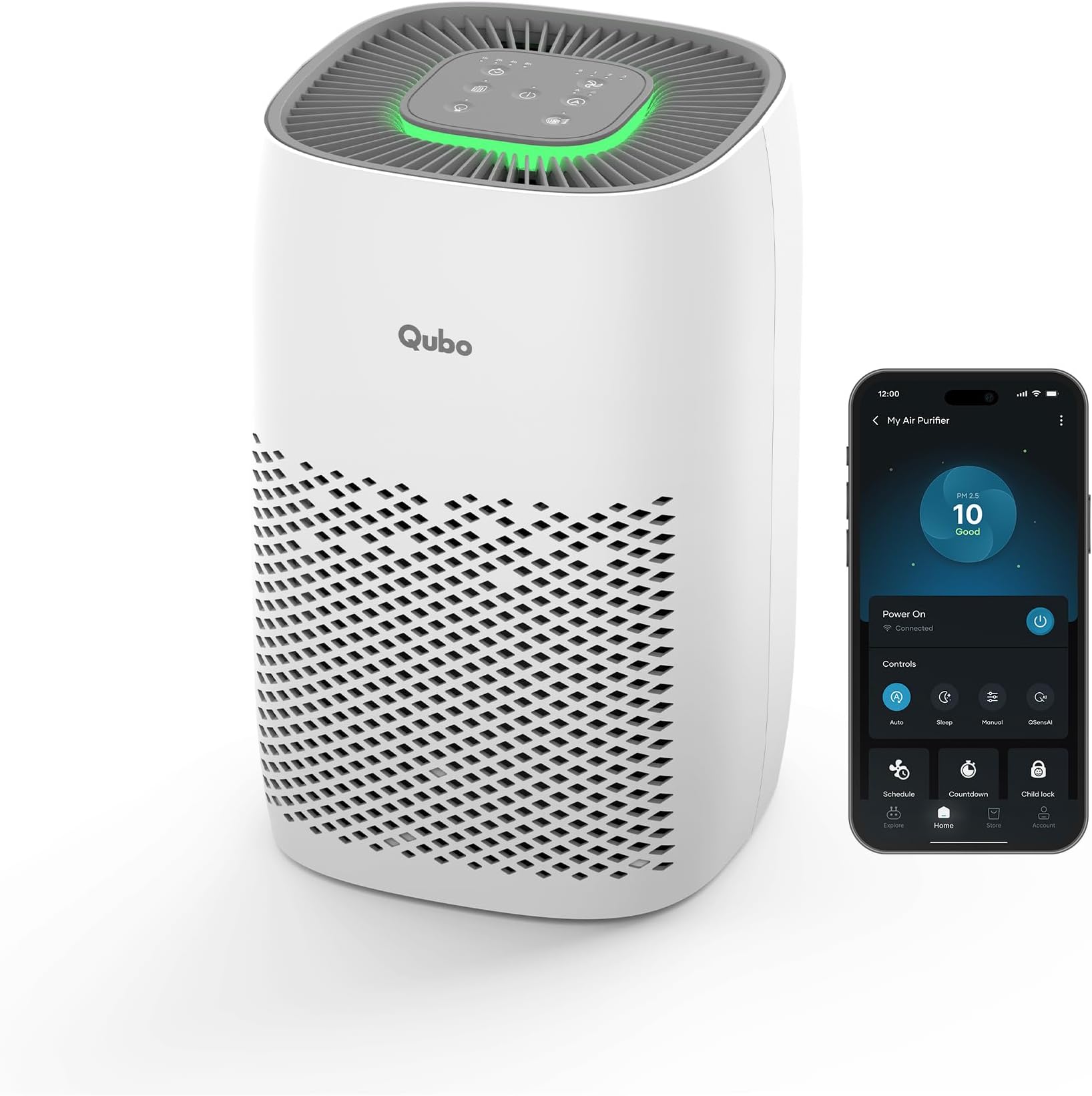 - Smart Air Purifier Q200 by Hero | Up to 200 Sq. Ft.| True HEPA H13 | Removes 99.99% Dust, Allergens, Smoke, Virus & PM2.5 | 150 m³/h CADR |5-Stage Filter|App & Voice Control| 9000 Hrs Filter Life