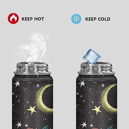 Miniatura 255 de Flashideas Blue Butterfly - Botellas de agua de acero inoxidable aisladas al vacío, a prueba de fugas, ligeras, mantienen el frío y el calor, ideal