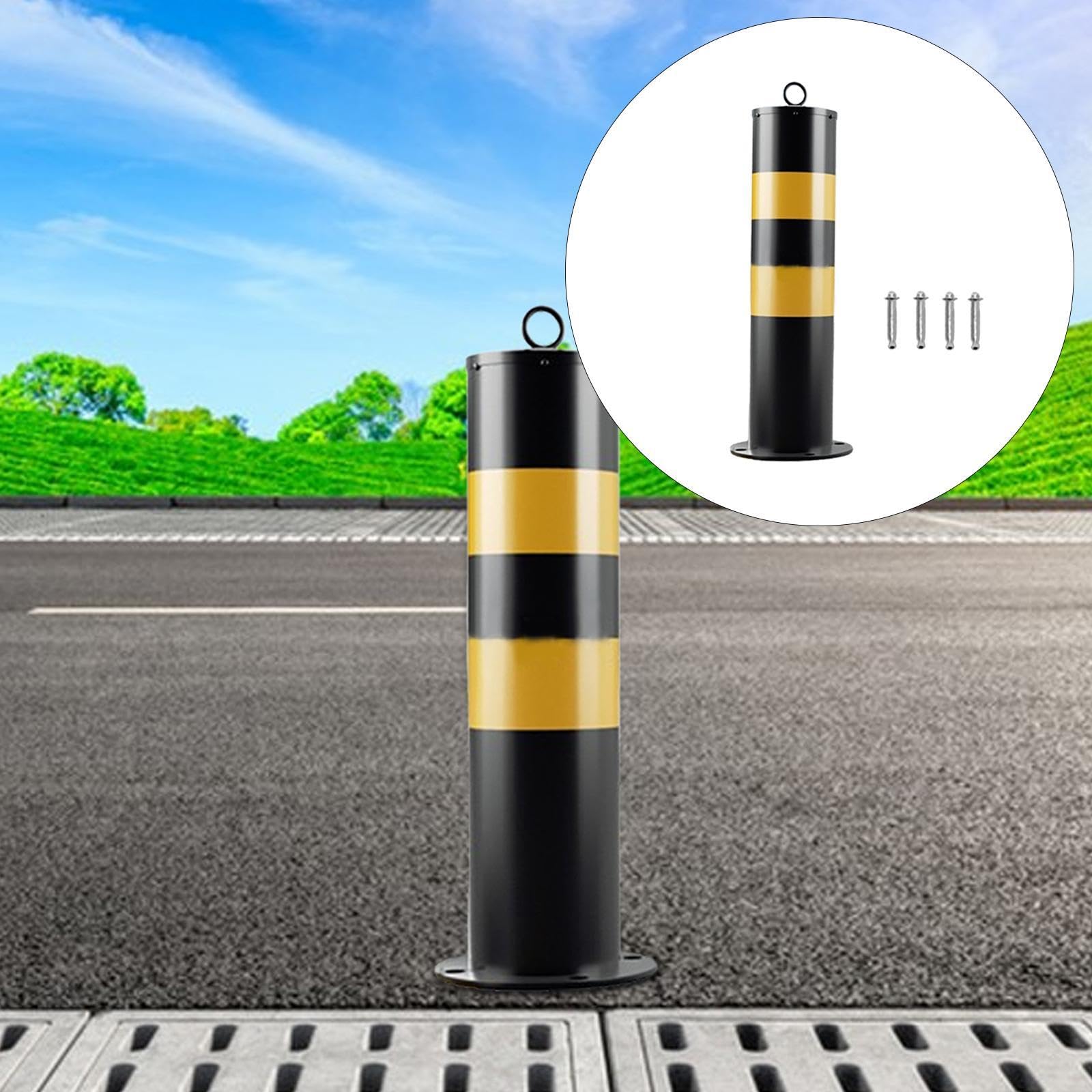 Dissuasore di sicurezza stradale - Paletto di sicurezza in tubo d'acciaio, barriera di parcheggio in acciaio al carbonio resistente, segnaletica marciapiede, controllo del traffico esterno, design