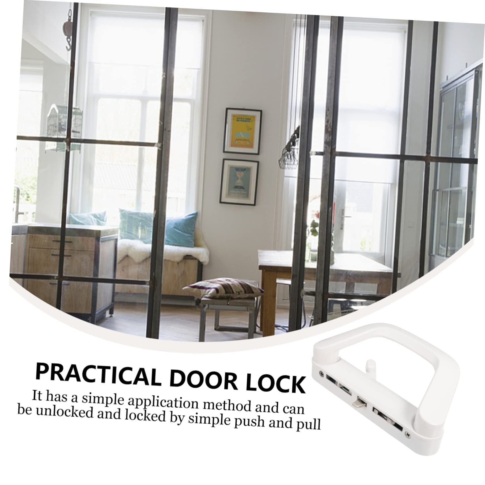 Cerradura De Puerta De Balcón Pestillo Deslizante De Privacidad Cerradura Metálica Enrollable Para Puerta De Casa Accesorios Para Muebles Seguro