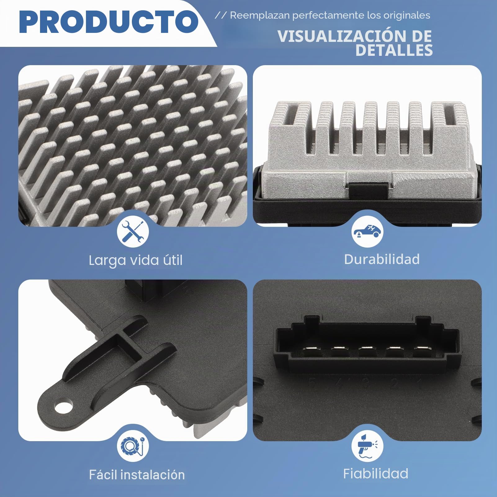 Resistencia del motor del ventilador de calefacción para Peugeot 3008 5008 Citroën DS5 6441CQ P7708005 6441.CQ