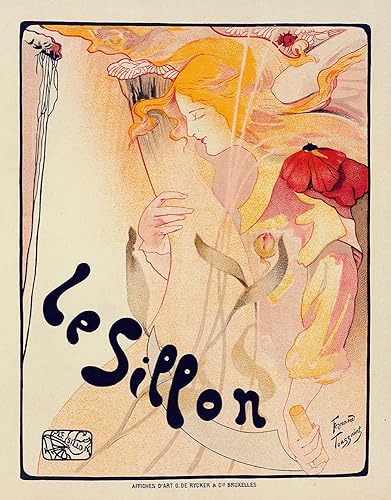 ArtDirect Fernand Toussaint 15x18 Gold Ornate Frame and Double Matted Museum Art Print Titled - Le Sillon (1897)