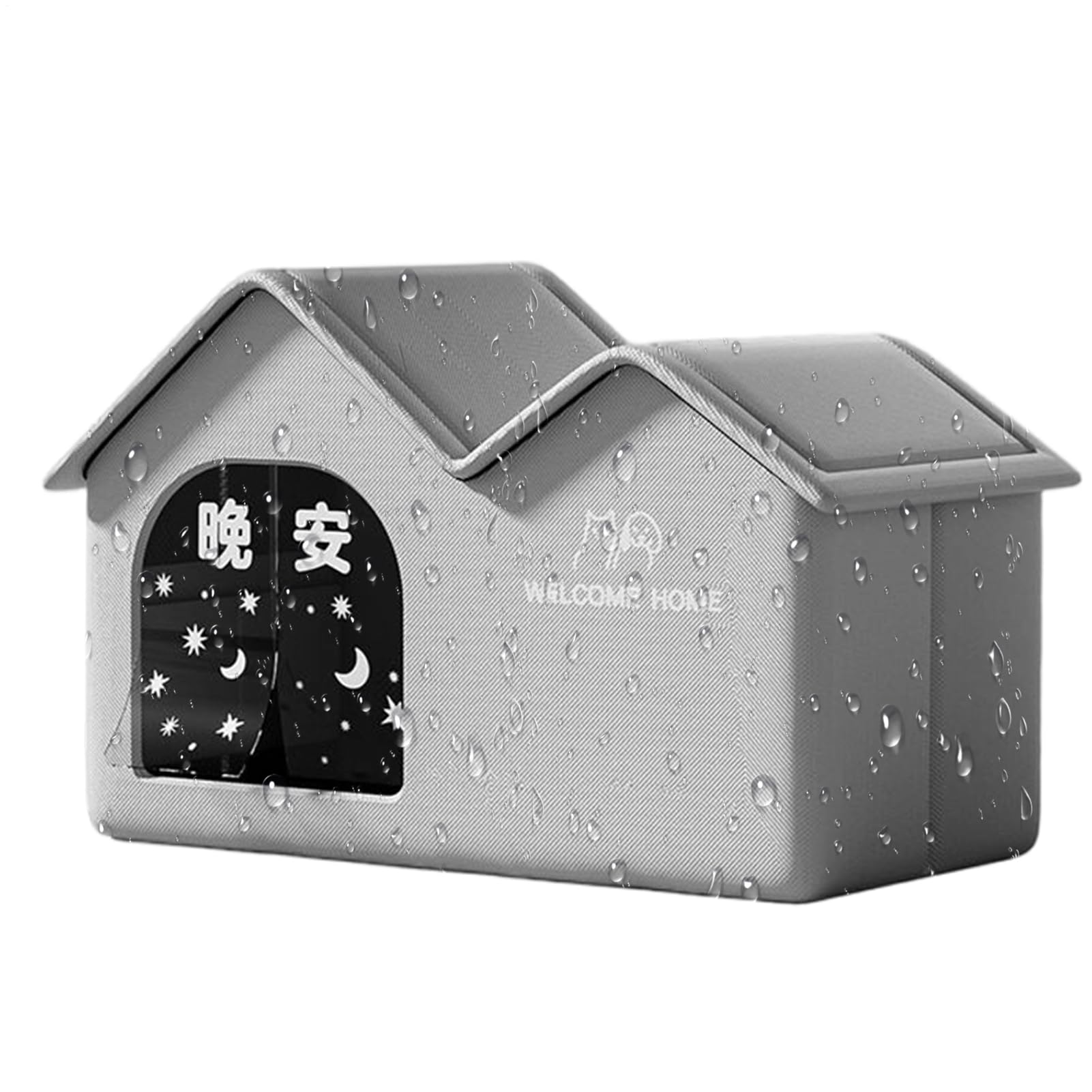 Outdoor Cat House Weatherproof | Enclosed Foldable Dog Shelter | Warm Dog Sleeping Bed,for Caregivers Pet Parents Animal Lovers Rescuers Barn Suburban Backyard Porch Garden Park Front Door