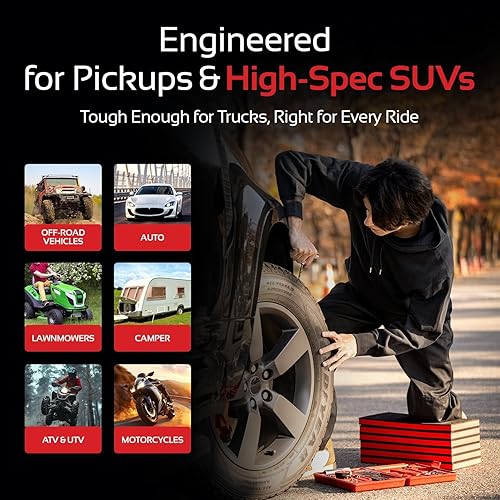 Miniatura 6 de CTR Kit de tapones de neumáticos de alta resistencia, kit de reparación universal de neumáticos todo en uno con enchufes, herramientas profesionales