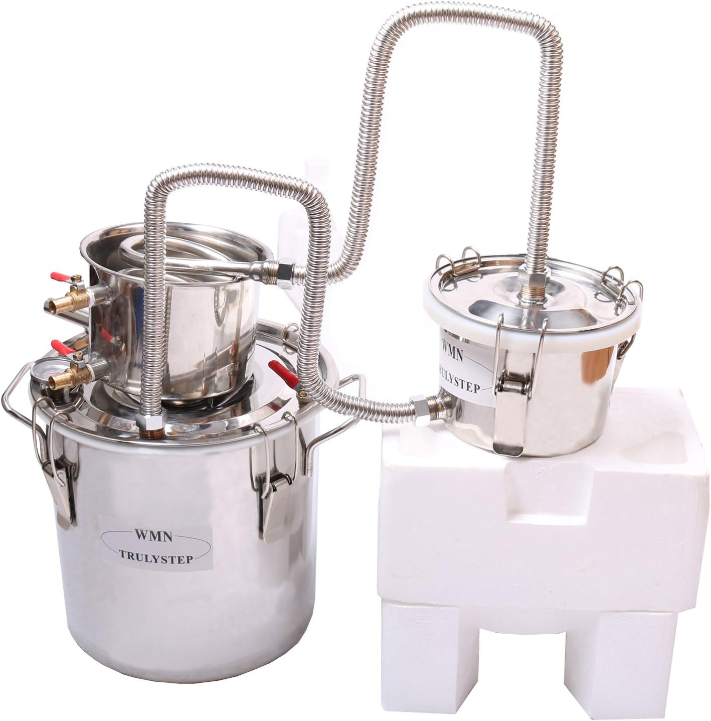Fayelong 3 Pots DIY 2 Gal 10 litres DIY Home Alcohol Moonshine Still Boiler Water Wine Distiller Brewing Kit