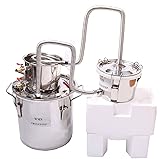 FayeLong Alambique Destilador Alcohol 3 Ollas 12 Litros Nuevo Destilador Alambique Cerveza con Termómetro de Equipo Destilación Agua Vino Aceites Esenciales Licor Kit Completo