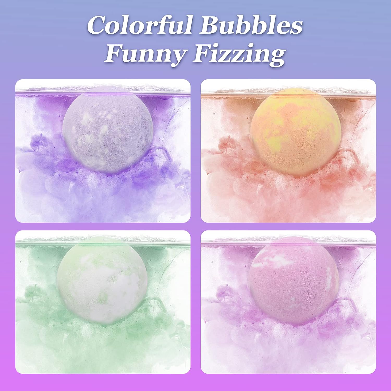 Bath Bombs Extra Large Bath Bomb Fizzies with Pure Essential Oils, Handmade Spa Bubble Bath Skin Moisturizing Gift Set for Women, Kids, Wife, Mom, Birthday Mothers' Valentines' Day