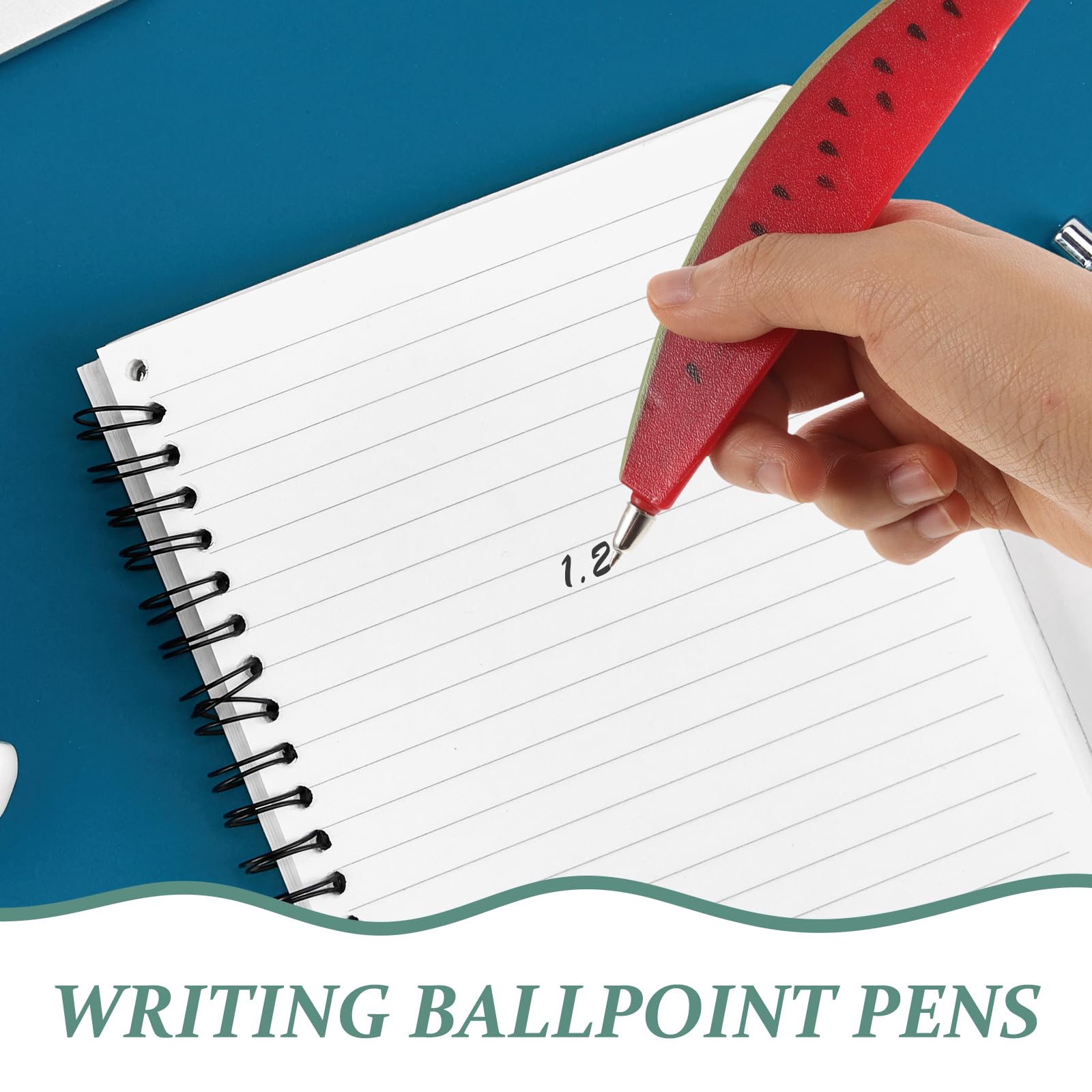 NUOBESTY 9Pcs Fruit Shaped Ballpoint Pens with Refrigerator Stickers Creative Smooth Writing Pens for Students Party School Office - Image 3