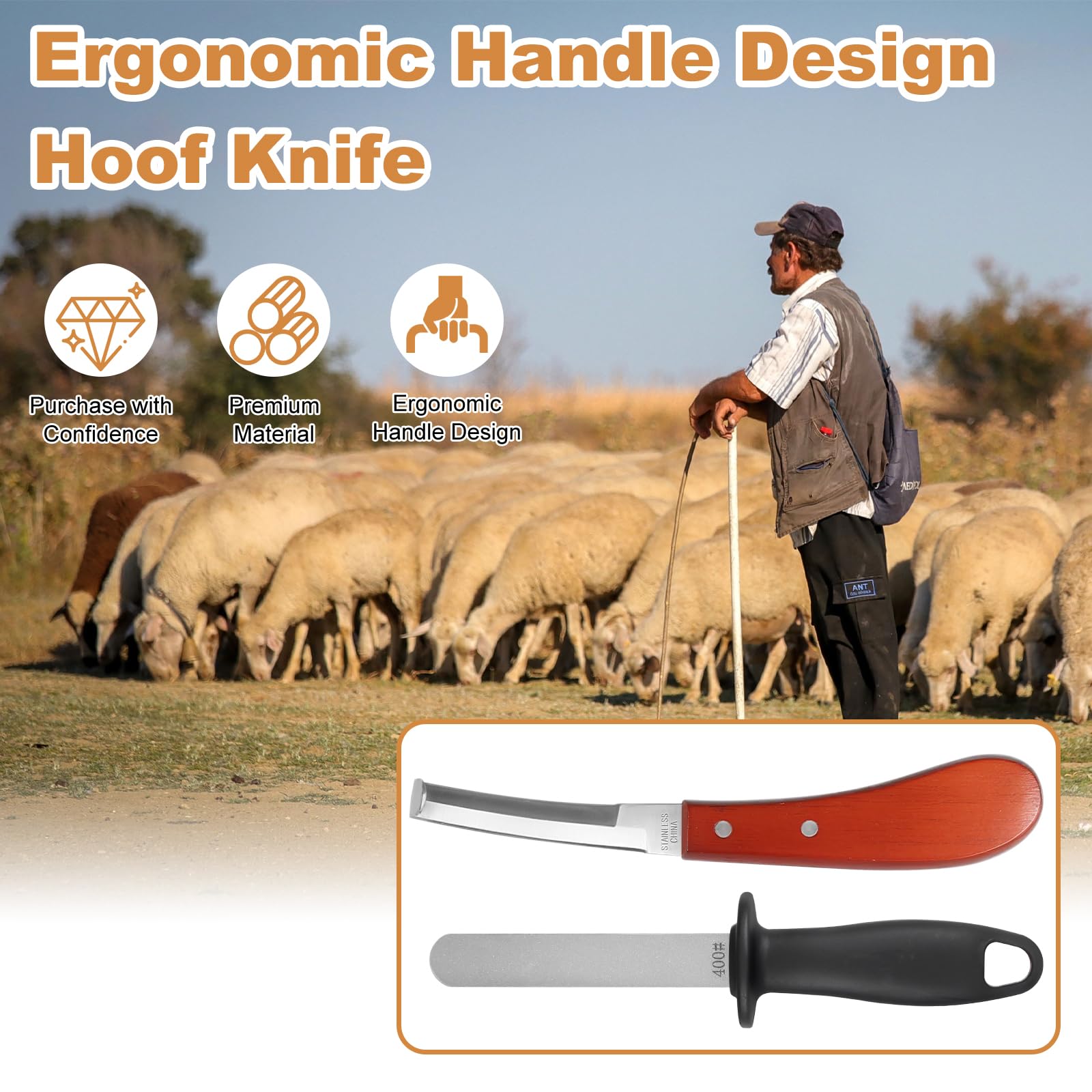 Horse Hoof Knife & Sharpener Kit -4 Horse Hoof Knife & Sharpener Kit -4