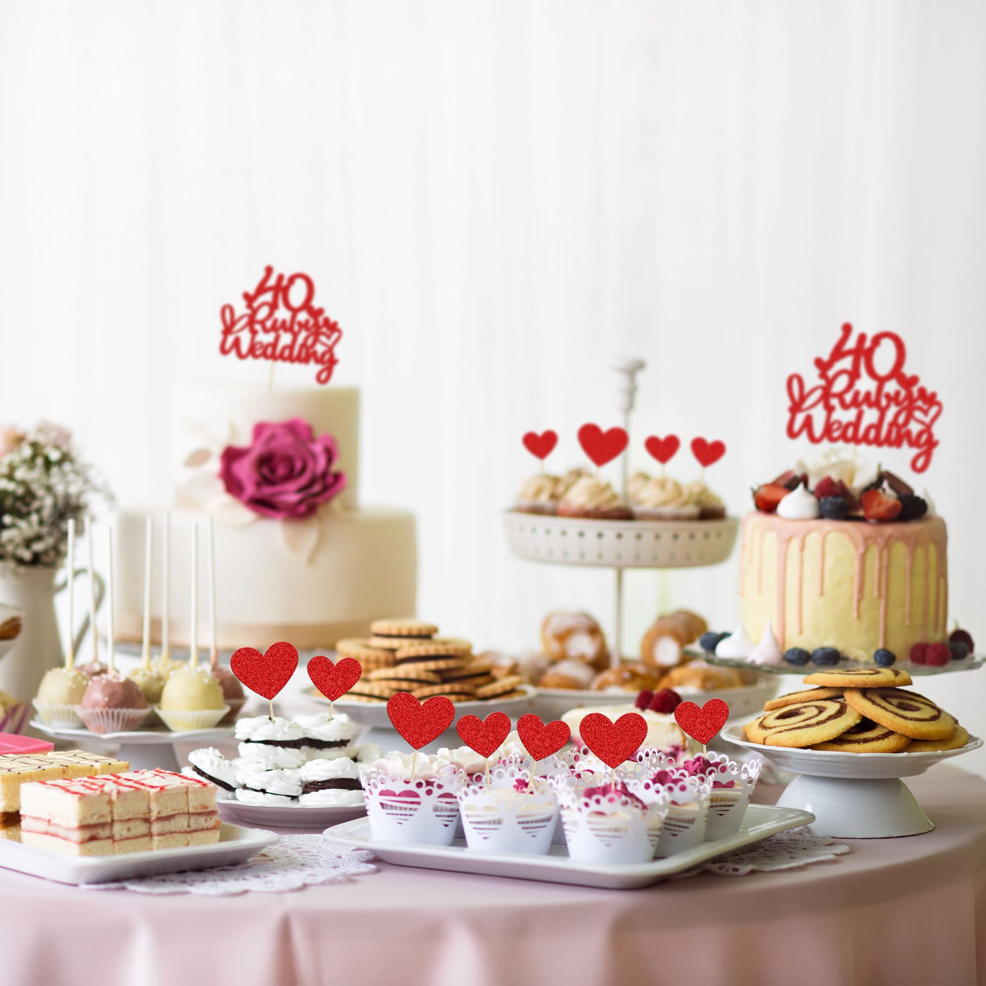 40 Stück Kronen-Kuchenaufsätze – Pastell, Mit Schmetterlingen, Für Geburtstag, Hochzeit, Babyparty
