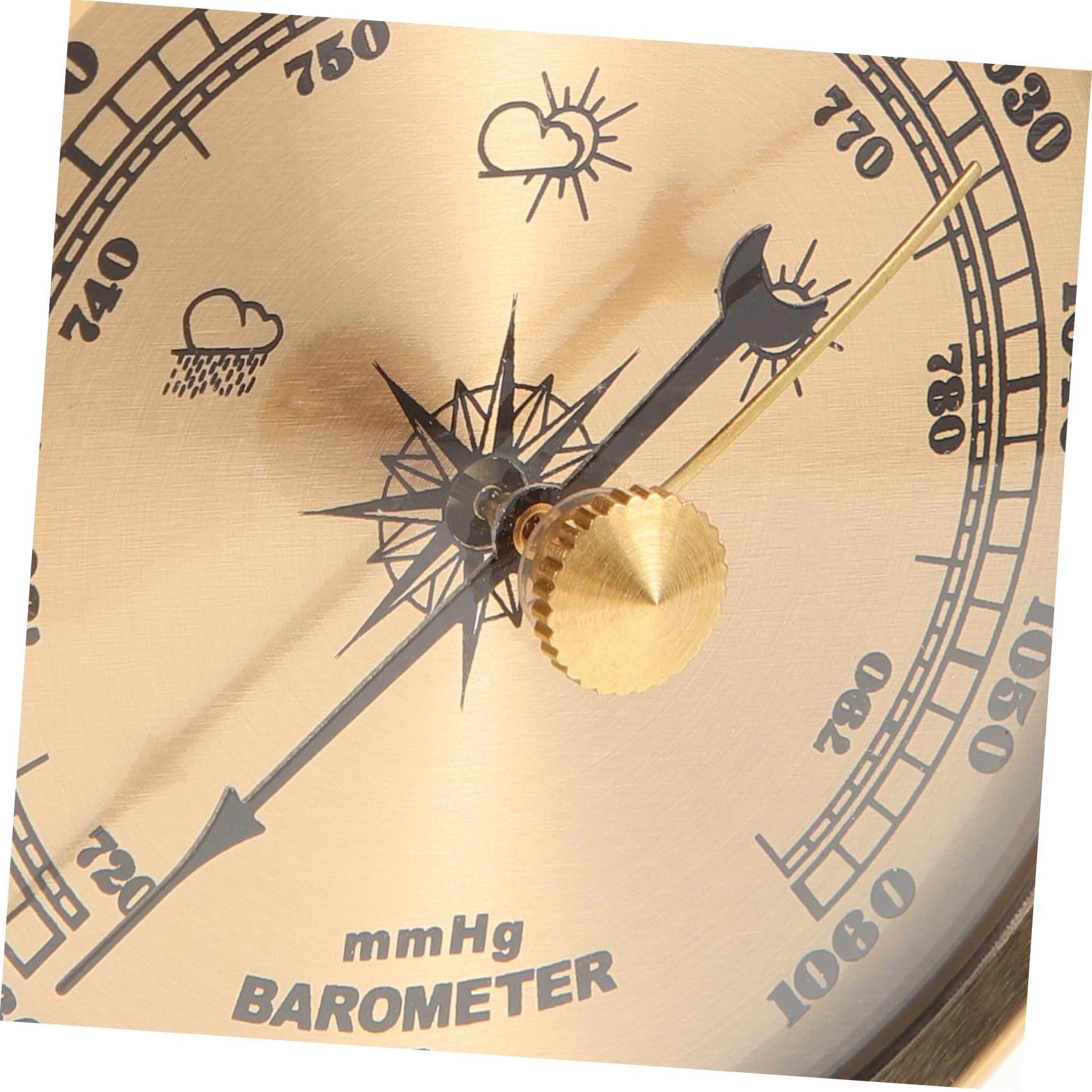 BESPORTBLE Barómetro Analógico Ajustable Con Esfera De Diseño De Punteros Medidor Presión Aire Doméstico Portátil Indicador Lluvia y Sol Para Uso Hogar y Exterior Herramienta Compact