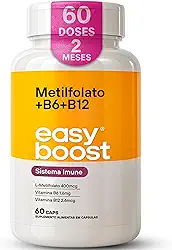 L-metilfolato De Cálcio B6 B12 Easy Boost Ácido Fólico 60caps