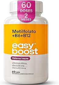 L-metilfolato De Cálcio B6 B12 Easy Boost Ácido Fólico 60caps