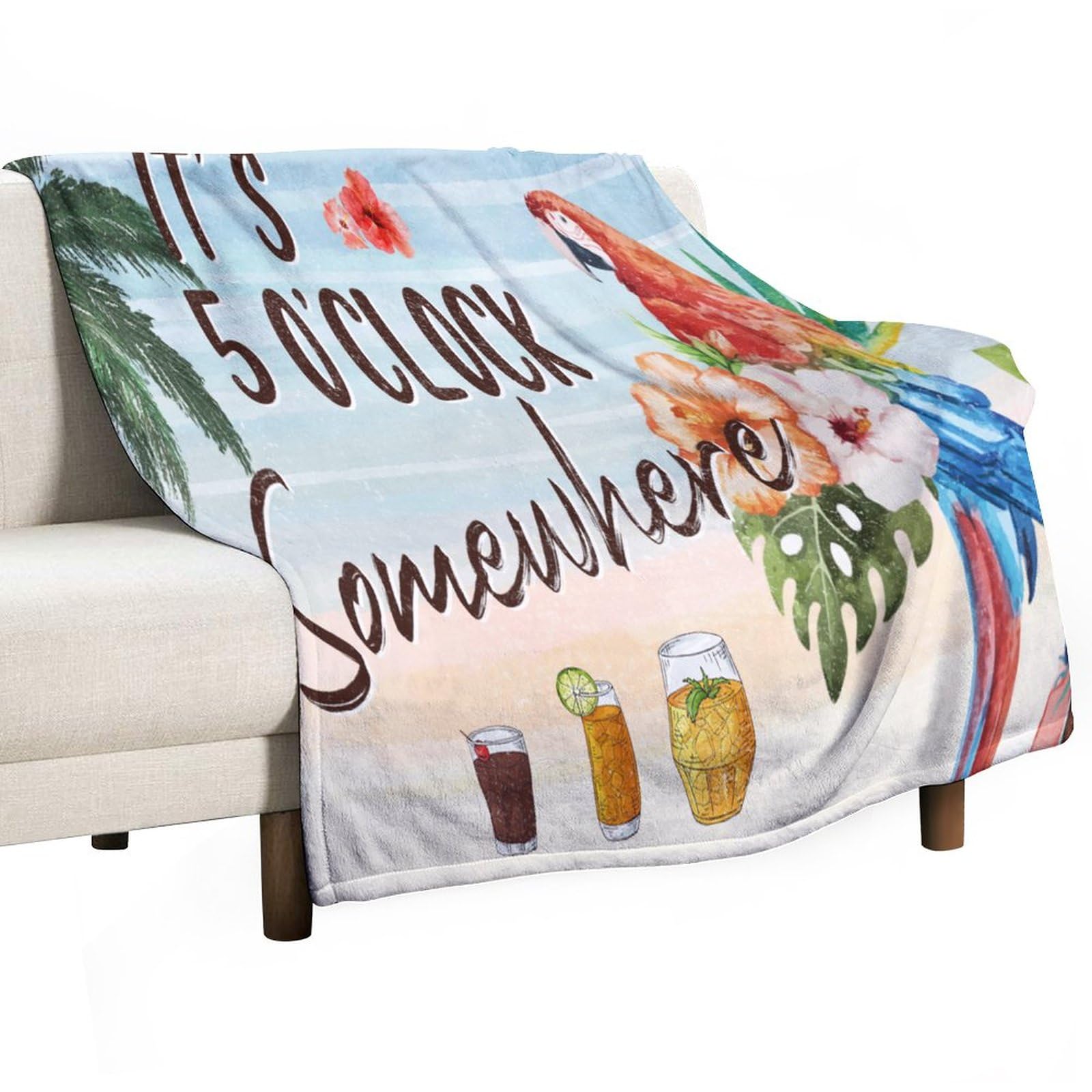 Couverture de lit perroquet pour se détendre au salon ou pimenter la déco d'une chambre d'ado