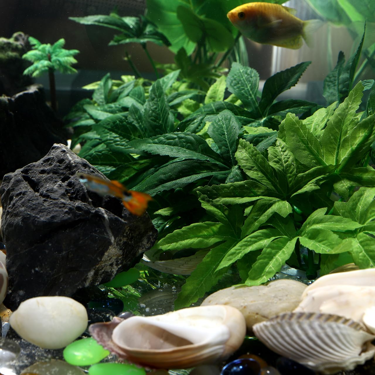 balacoo Künstliche Wasserpflanzen: 40 cm Dekoration mit Aquarium Pflanzen künstlich - Hängende Wasserpflanze für Zuhause und Büro Aquarium Teich