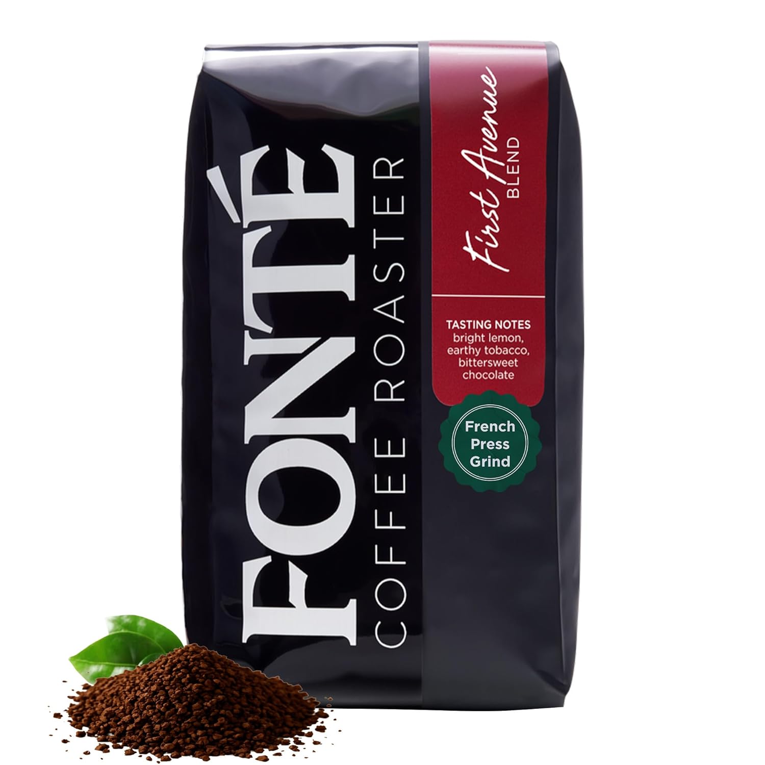 Fonte Coffee Roaster - French Press - Medium-Dark Fresh Roast - Roasted in Seattle - Single Origin - Spicy, Peat, Chocolate - 12 oz - Brasil