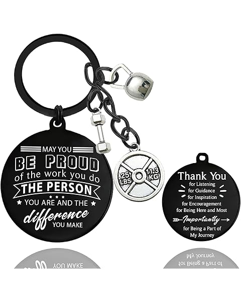 Fitness Gym Keychain Appreciation Gifts - Dumbbell Kettlebell Keychains for Fitness...