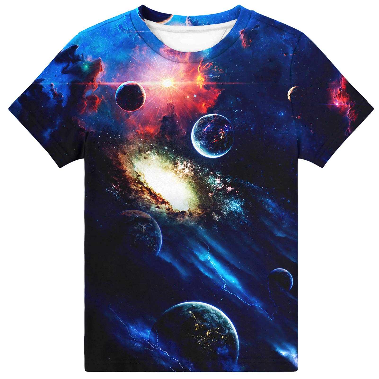 Hgvoetty Boys Girls Graphic T-Shirts Kid 3D Casual Tops Tees for 6-16 Years