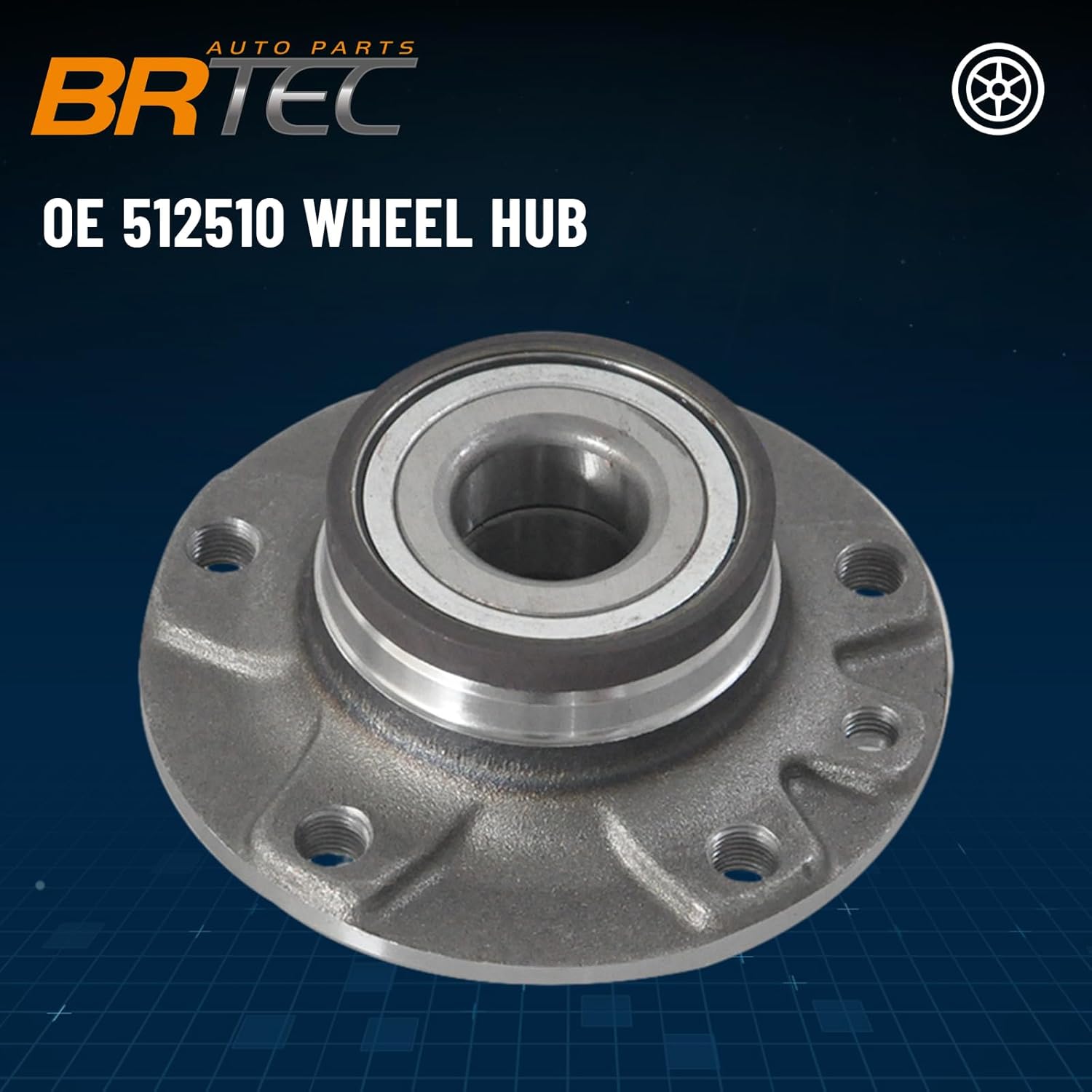 512510 2Pack Rear Left and Right Wheel Hub and Bearing Assembly for Dodge Dart 2013 2014 2015 2016 Pair