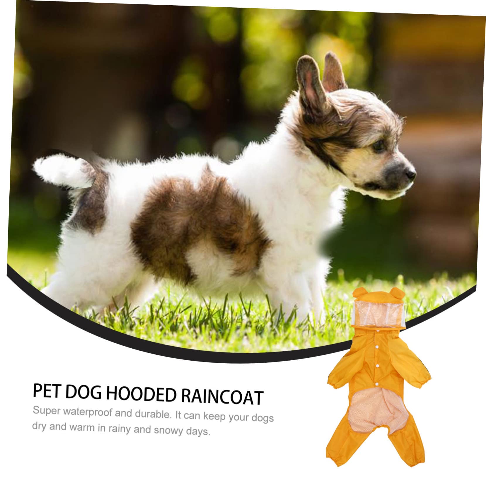 Angoily 3stücke Stylischer Hunderegenmantel Wasserdichter Poncho Für Hunde Praktischer Regenumhang Für Kleine Und Mittelgroße Hunde Für Nasses Wetter Modisches Hundezubehör Mit
