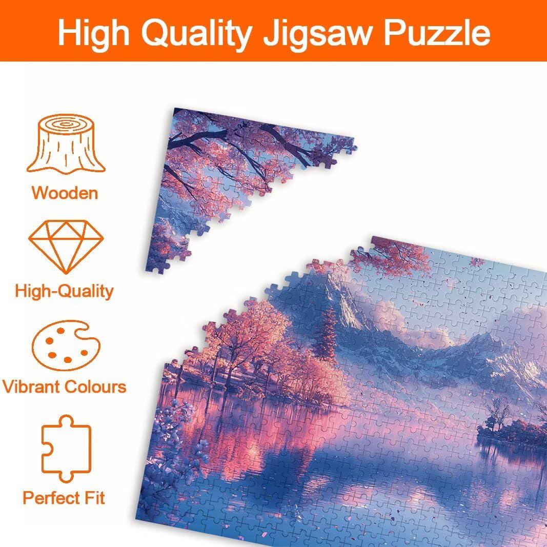 Jezioro puzzle, puzzle 1000 elementów dla dorosłych, klasyczne puzzle