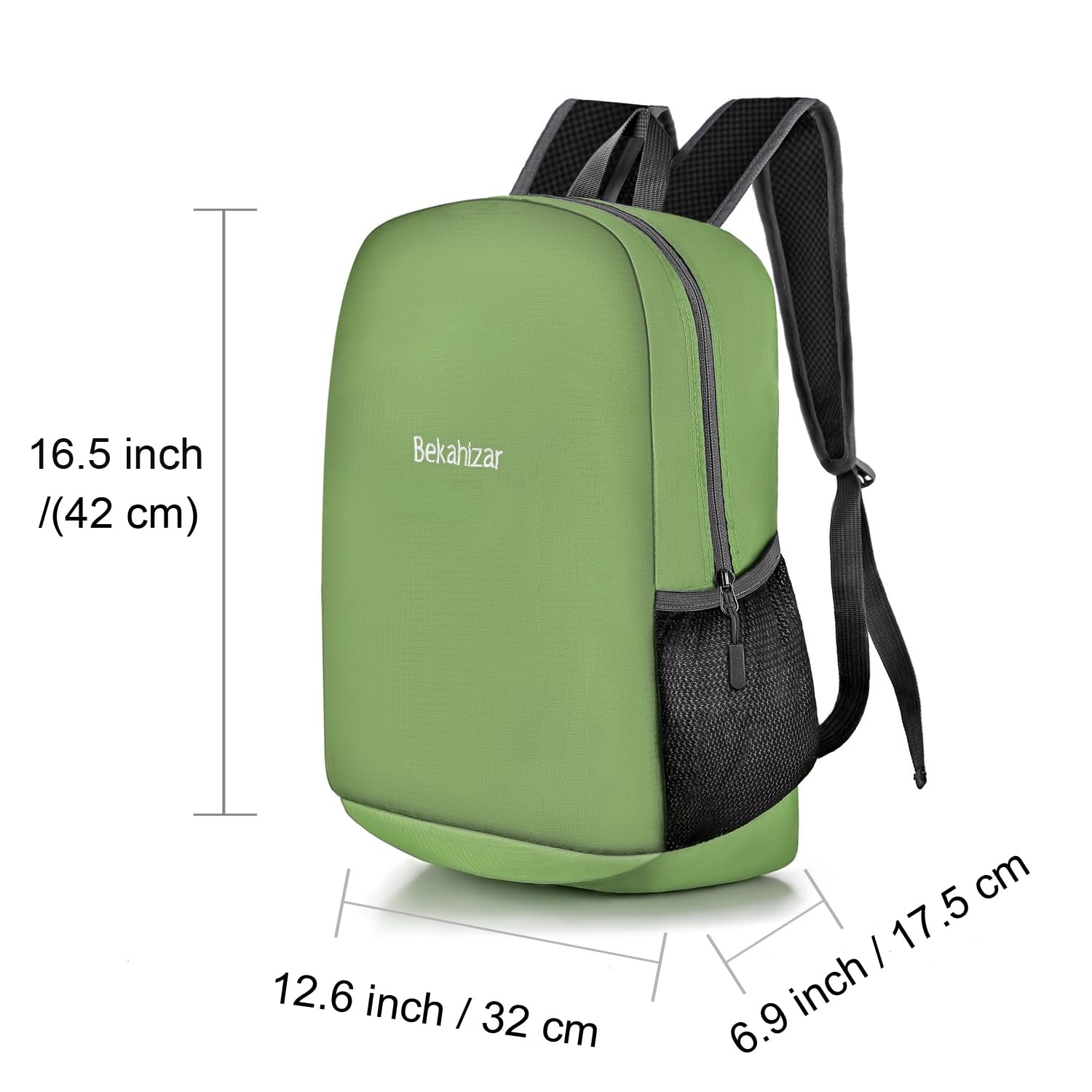 Bekahizar Leggero Zaino Pieghevole, 20L Piccolo Escursioni Zainetto Da Giorno per Gli Uomo Donna Bambini Outdoor Viaggio Campeggio Città Sportivo Alpinismo A Piedi Ciclismo Arrampicata