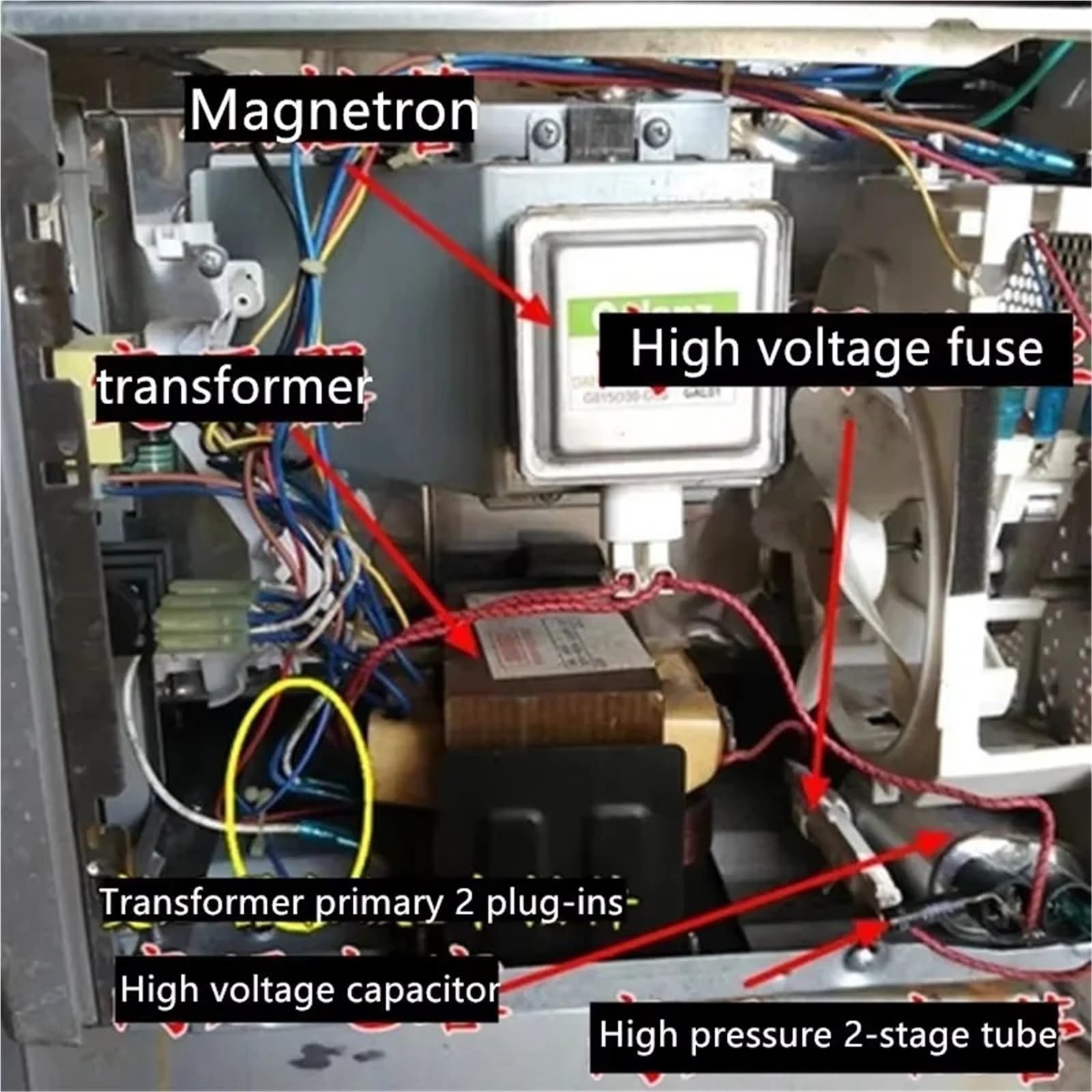 Magnetrón para horno microondas 2M218J tubo de calefacción accesorios de tubo de calefacción