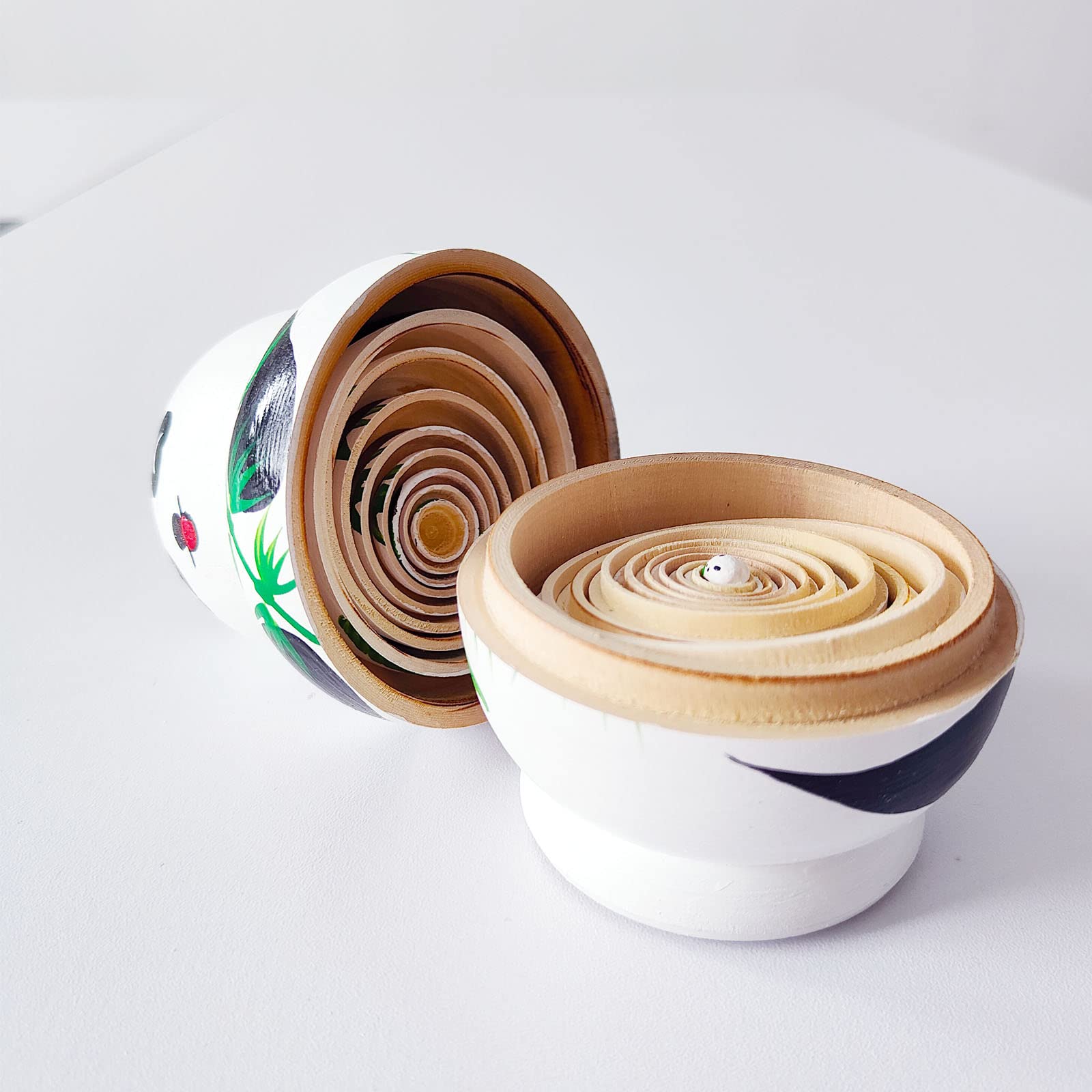 10 Capas de Muñecas Rusas Matryoshka, Muñecas de Madera para Anidar Animales, para Fiesta, Festival, Sala de Estar, Decoración de Dormitorio（Panda）