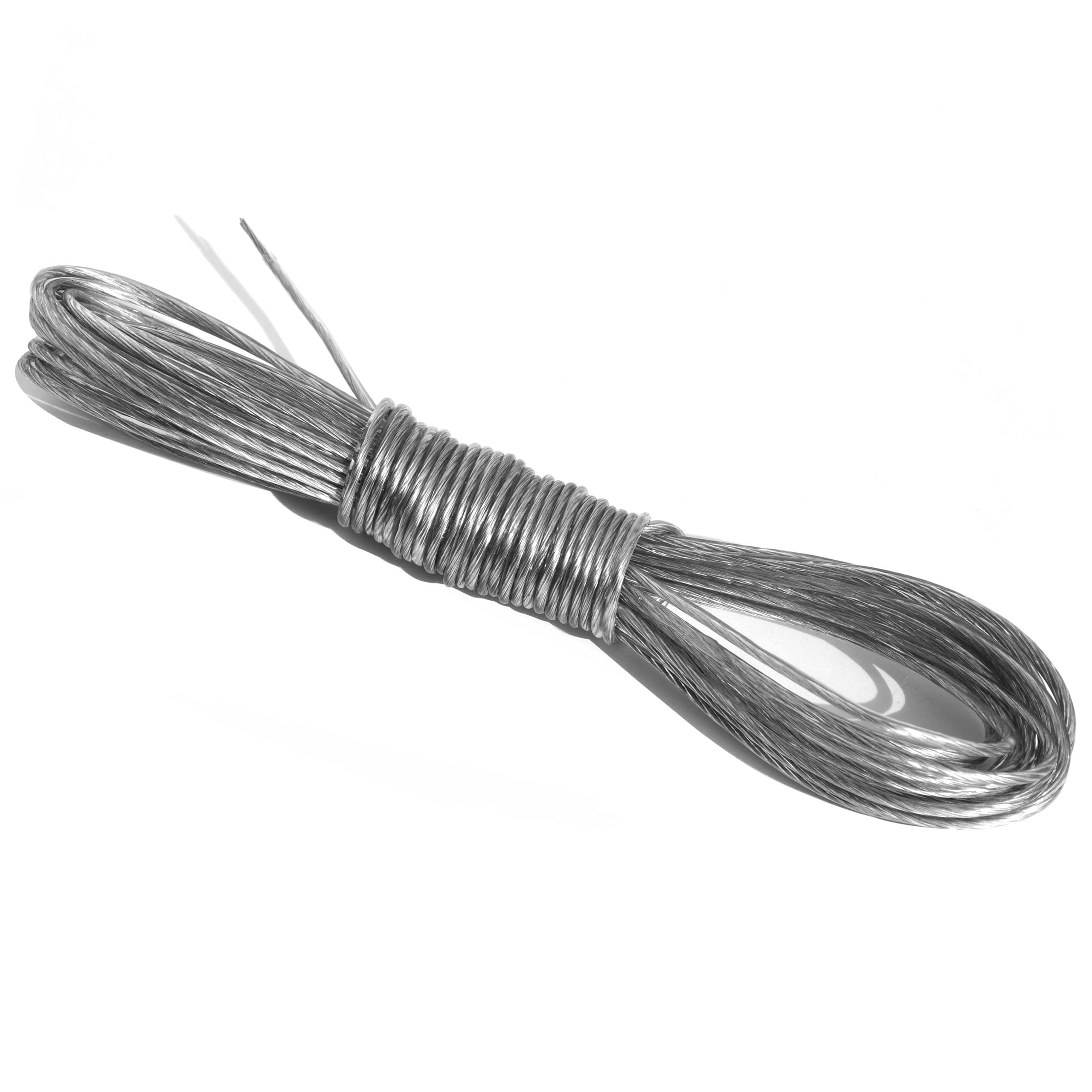 Pure Source India PVC Coated Steel Wire Rope for Drying Clothes/Clothesline/Ideal for Drying Heavy Clothes | Grey Colour | Pack of 1| 2mm Thick| (10 MTR) (Colour as per Availability)-image-24