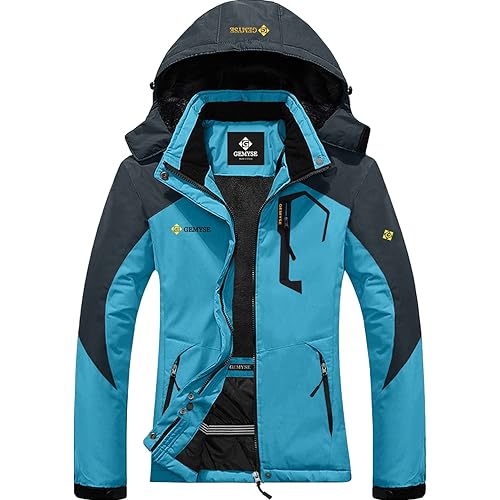 GEMYSE Women's Mountain Waterproof Ski Snow Jacket Winter Windproof Rain Jacket