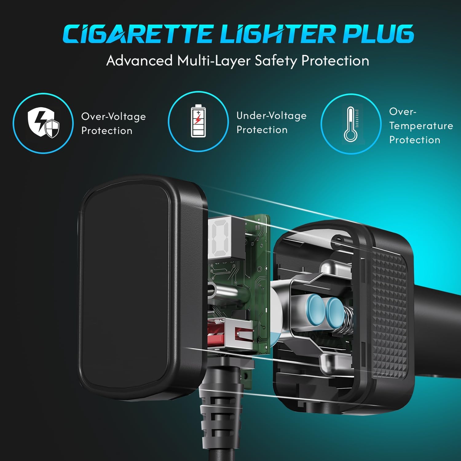 Starlink Mini Power Cable 3M/10FT, 12V Car Charging Adapter Cord with Cigarette Lighter to DC 18 AWG, Waterproof Starlink Mini Travel kit for Car, Truck, RV, Pickup image 4