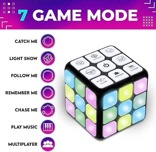Miniatura 2 de Toysery Juego electrónico de memoria y cerebro de cubo intermitente. Aprendizaje STEM y manual 7 en 1. A partir de 8 años