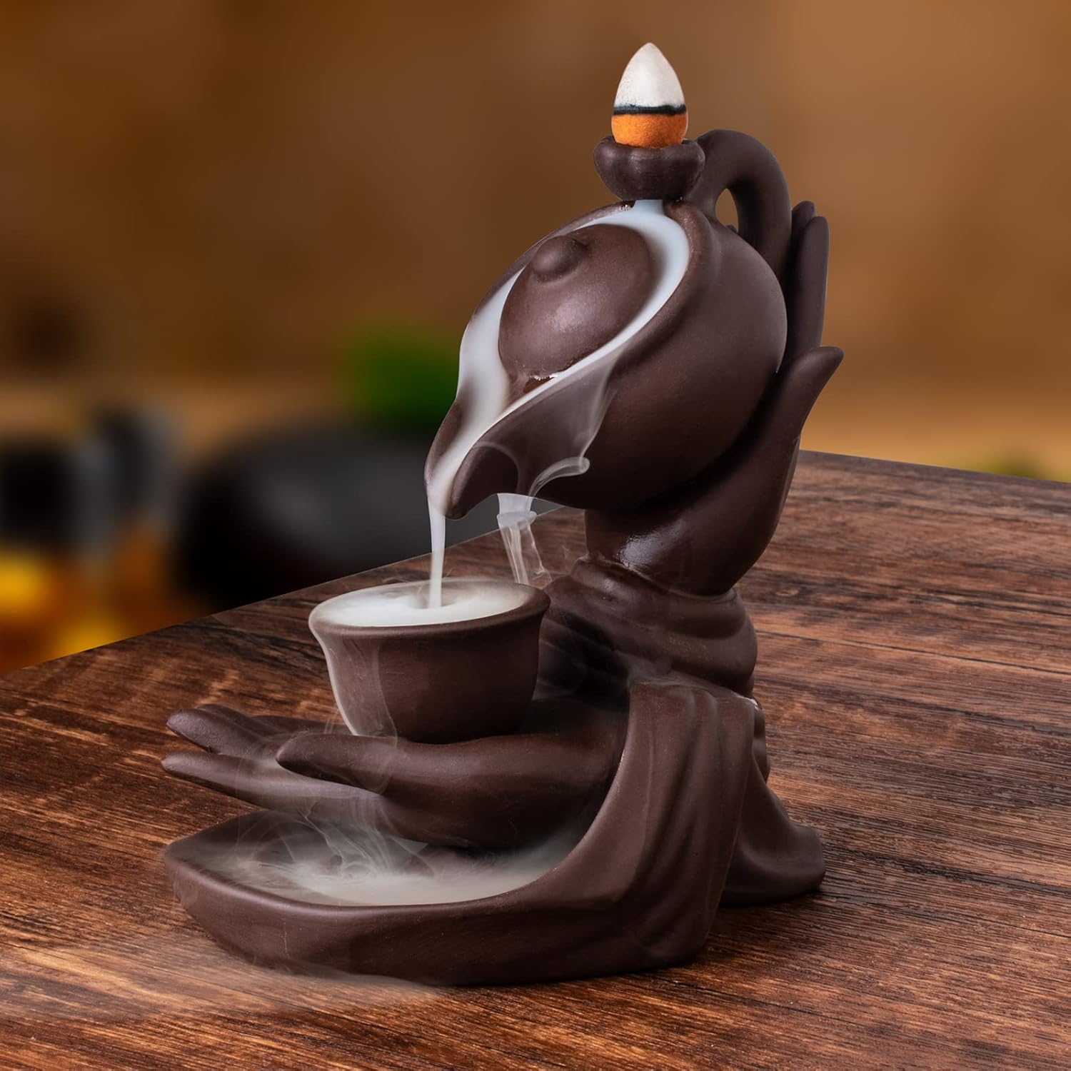 Waterfall Incense Burner Buddha Hand Backflow Incense