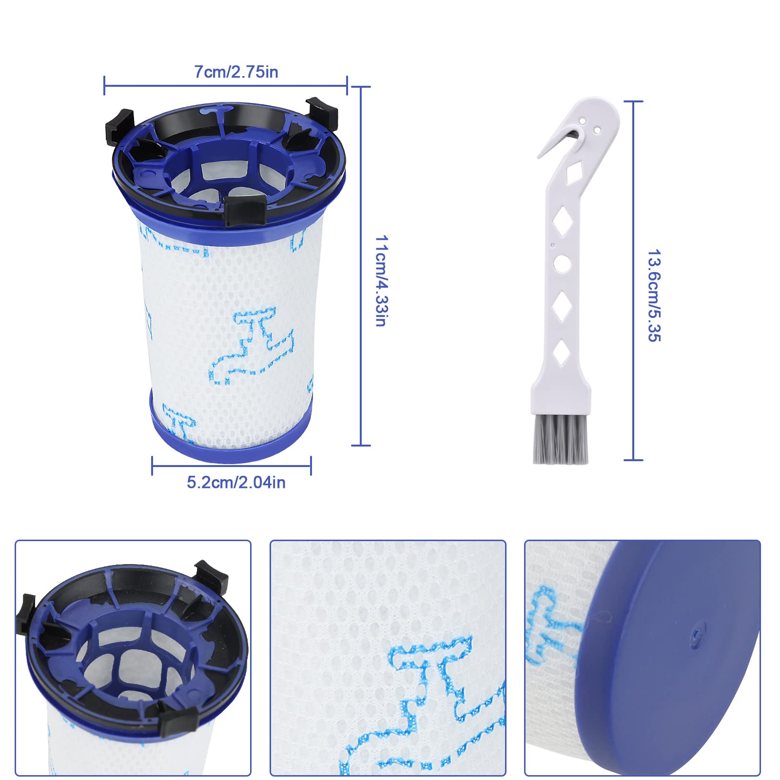 2 Filtros De Repuesto Para Aspiradoras Eléctricas Air Force Light Y