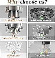 Vista 3 de Lámpara de techo semiempotrada de vidrio vintage plateada, paquete de 2 lámparas de techo de vidrio martillado, pequeña lámpara de techo para sala