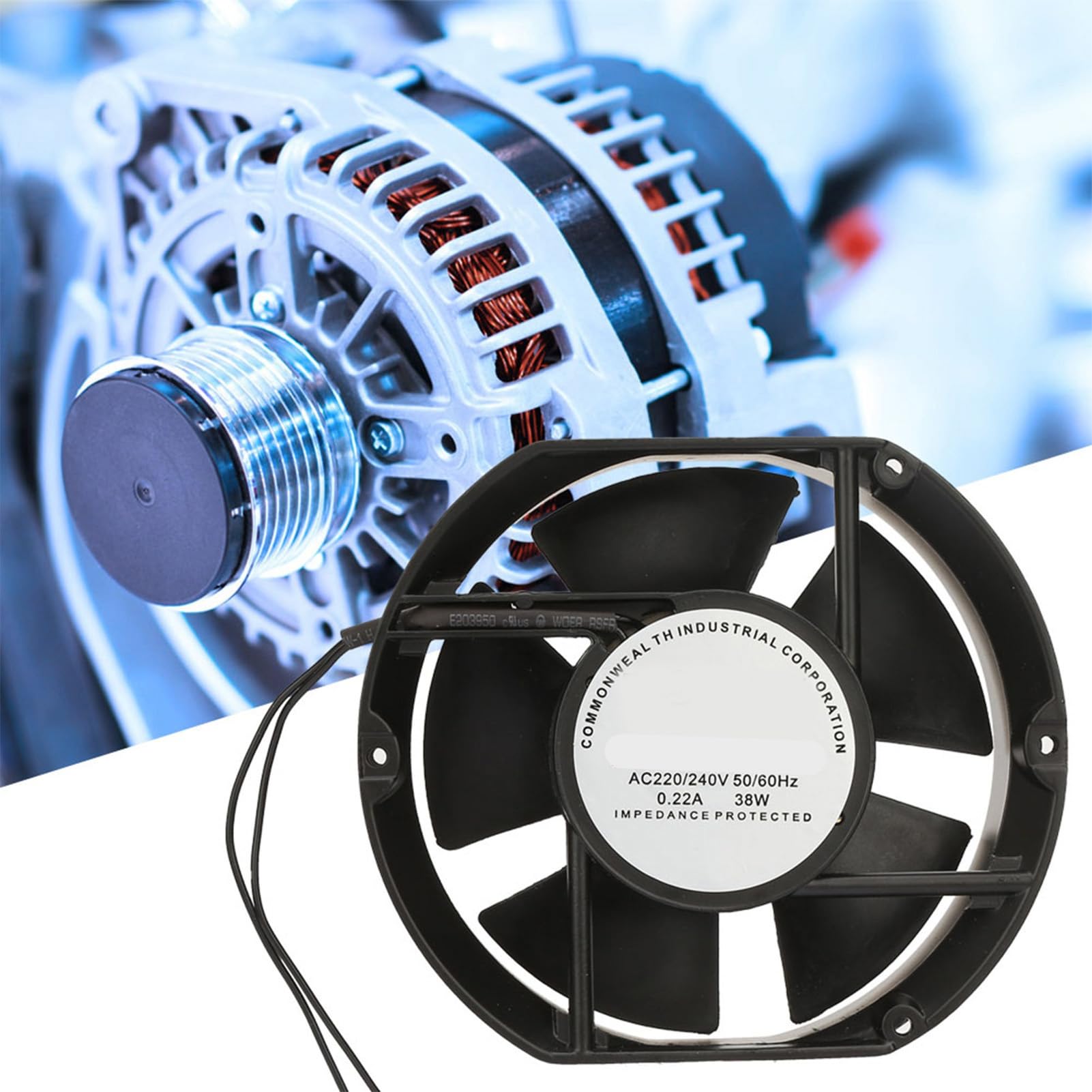 Ventilateur Axial AC 220V 38W à Double Roulement à Billes, Ventilateur de Refroidissement Silencieux Grande Vitesse pour Armoire Électrique et DIY