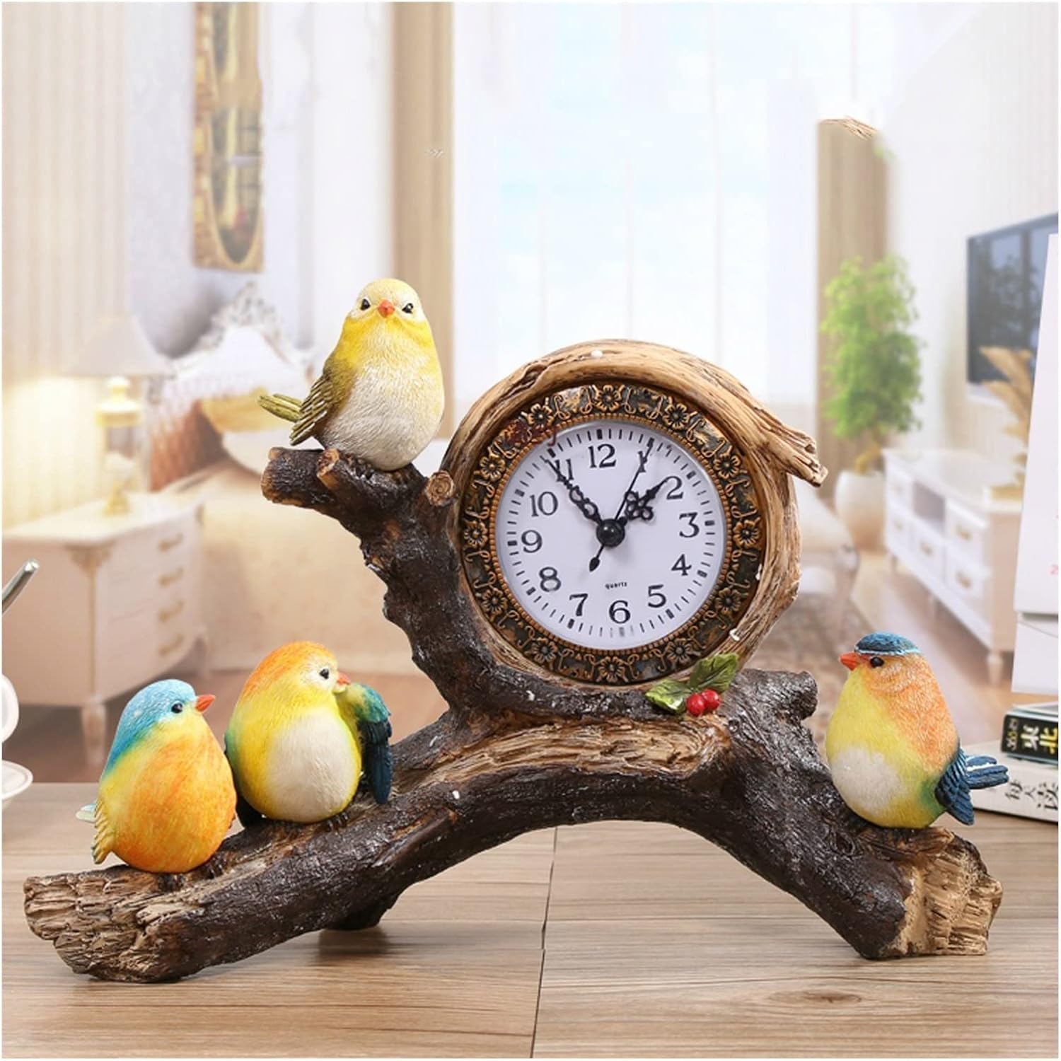 Retro Clock Mantel Clock Decoration Home Fashion Clock Table Clock Table Clock Living Room Bedroom Bedside Mute Clock Ornament Modern Clock