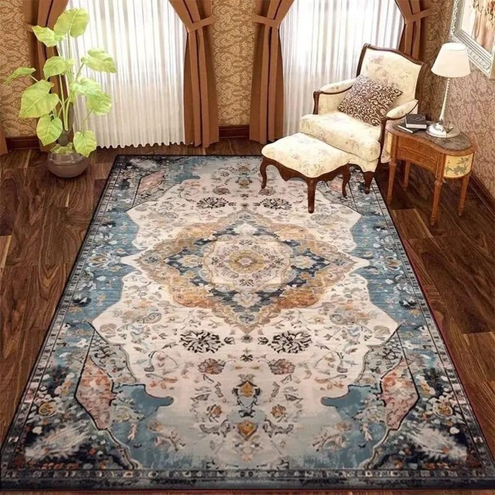 Tapis de salon rétro 50x80 cm antidérapant et doux pour chambre SY1742