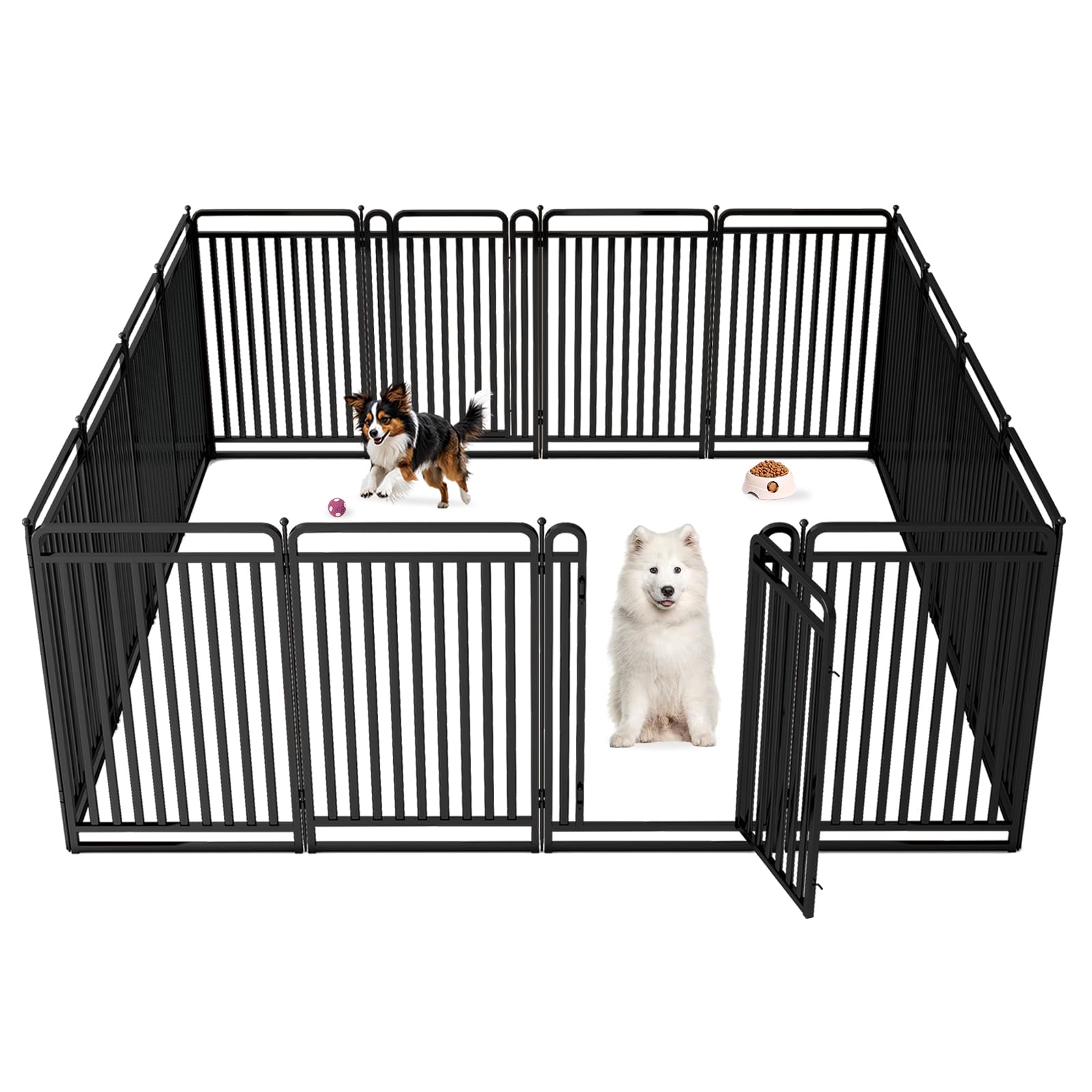 New Thickened Version Dog Playpen, 40 Inch Dog Fences for The Yard, Portable Outdoor Dog Playpen for Large/Medium/Small Dogs, Foldable Metal Dog