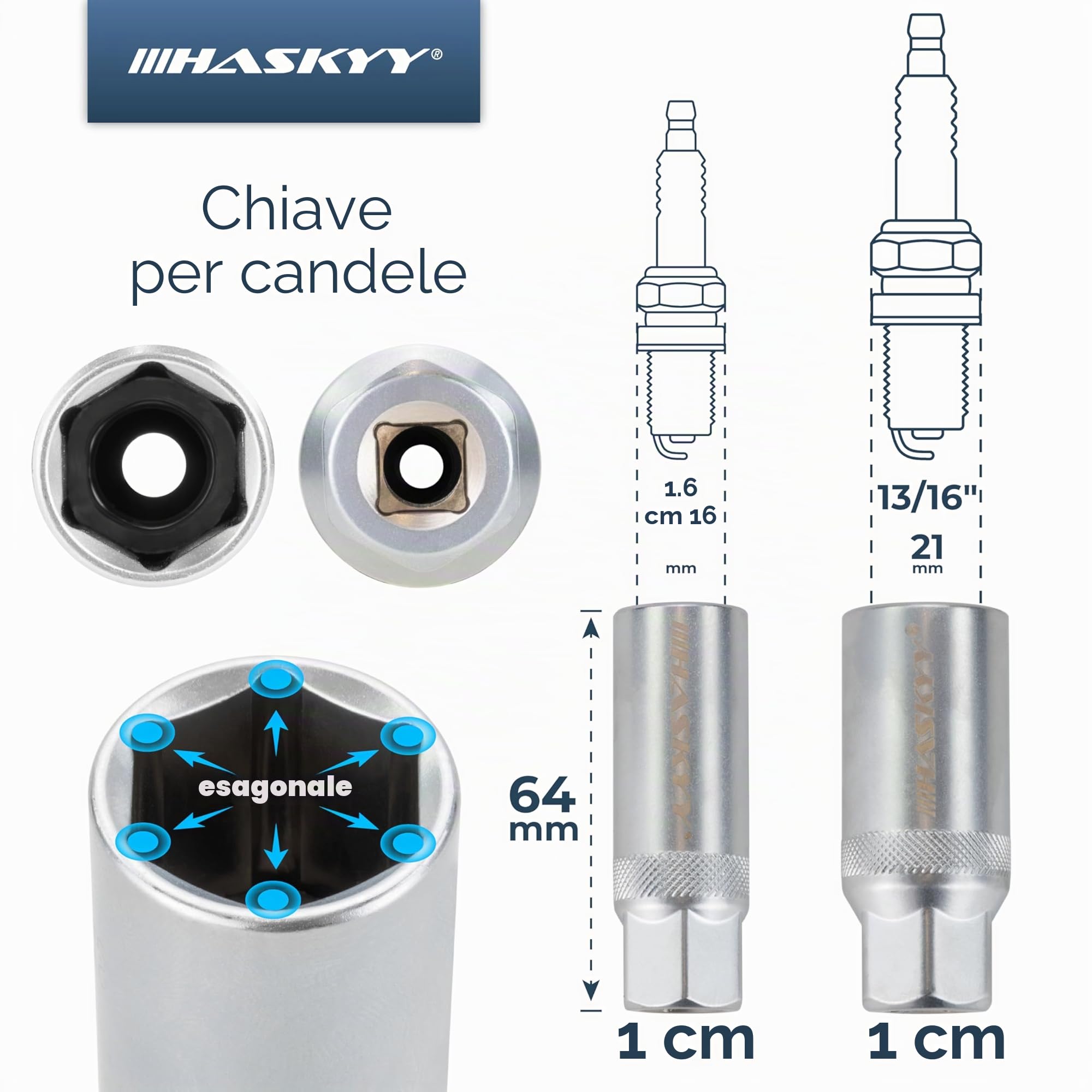 HASKYY Kit di prolunga per chiave a bussola 1/4 3/8 1/2" cricchetto a cricchetto adattatore di estensione per giunto cardanico set dado